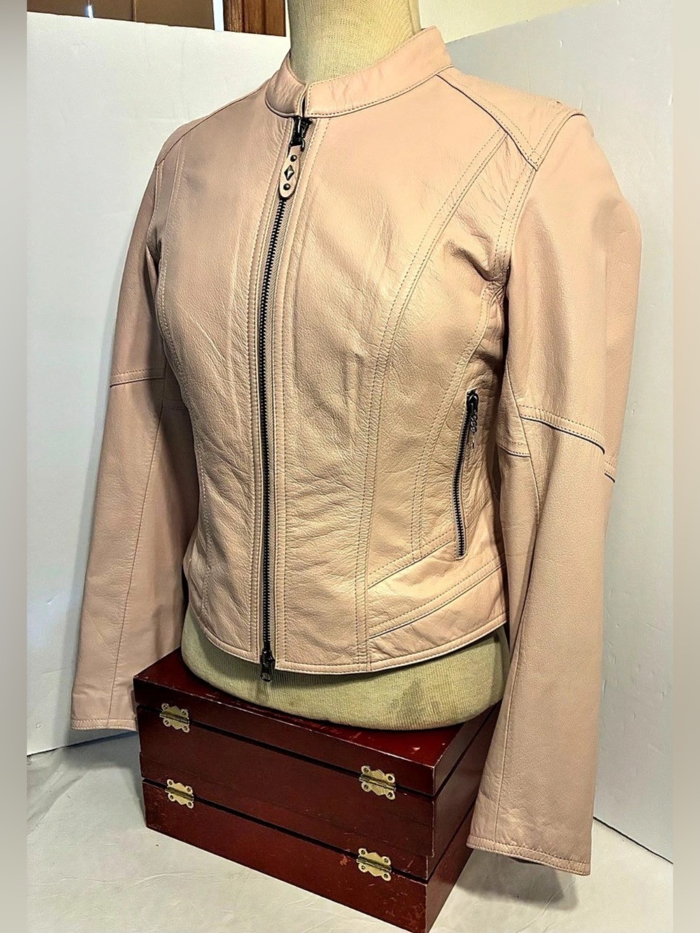 Harley-Davidson Women'Small Charisma Pink Leather Jacket Small - Picture 6 of 14
